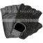Black Mesh Finger Less Gloves With Padded Palm Goat Leather ,Cycling Gloves,Motorcycle Gloves