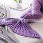 2017 NEW girl Beautiful striped knitted Mermaid Sofa Tail blanket