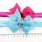 Wholesale 2017 boutique satin ribbon bow pre-made bow, fabric ribbon bow