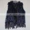 Tongxiang real rabbit fur vest knit women fur waistcoats