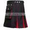 Ladies Red and Black Modern Hybrid Kilt