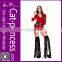 Fashion pretty red santa costumes ladies wear