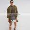 Metallic silver fabric men swimwear boardshorts