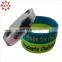 Eco-friendly silicone bracelet emboss and color filled