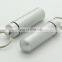 Aluminum Pill Box Case with Keychain Bottle Container Travel Pocket Drug Holder