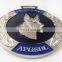Shiny silver zinc alloy casting mirror polishing medal customized 3D relief medal