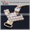 Rhinestone shoes clip,rhinestone metal shoes golden chain buckle