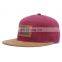 100% Cotton 7 panel adjustable leather strap hat