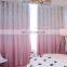 Good quality new design fashion luxury pink color decorativas blackout ombre curtain fabric for bedroom and living room