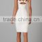 2015 brand new fashion sey solid color strapless solid color sleeveless elegant bondage party prom knee-length bandage dresses