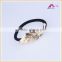 Yiwu women fashion design leaf decoration elastic hair band