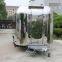 Stainless steel mirror car Food truck street shop car  With the dining car