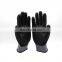 Grey cotton nitrile foam gloves for construction work