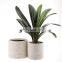 Modern White Leaf Pattern Style Ceramic Planters Garden Flower Pot Indoor and Outdoor Plant Containers