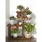 K&B 2021 new design wholesale cheap hot solid wood outdoor flower pot rack shelf