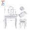 Cheap Wooden Vanity Mirrored Modern Dressing Table With Mirror And Stool