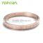 Topearl Jewelry Roman Numeral Bangle Stainless Steel Bangle Rose Gold Bangle MEB402