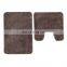 Wholesale solid color microfiber 2 pieces bathmat set