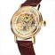 SEWOR 606 Men Leather Hand Winding Mechanical Watch Original Hollow Skeleton Casual Fashion Brand Watches