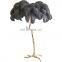 Decoration Romantic Atmosphere Nordic Flamingo Ostrich Feather Resin Floor Lamp
