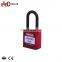 Custom Color Available High Security Lightweight Nylon Shackle ABS Safety Padlock