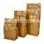 Custom flat bottom empty coffee tea bag bolsas de cafe/bolsas para cafe con valvula