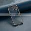 Wholesale Soft TPU  Electroplate Clear with camera protecting mobile phone case for iPhone 12 ProMax