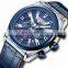 CURREN New 2021 Men's Casual Sports Analog Chronograph Watch Men's Blue Top Brand Luxury Military Rubber Watch Waterproof 8392