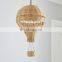 New Design Hot Air Balloon Rattan Easy Fit Pendant Ceiling Lights Kid's Room Lampshade decor high quality