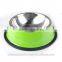 Colorful Stainless Steel Dog Feeding Bowl Cat Puppy Food Drink Water Dish