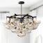 Industrial Style Oval glass ball lampshade Chandelier Ceiling Light Fixture For Living Dining Room Bedroom Kitchen Island Foyer