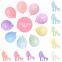 Top Fashion Happy Birthday 5 10 12 Inch Ballon Garland Arch Macaron Color Multicolor Latex Pink Pastel Balloon