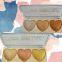 Factory Customization 3 Color Heart Shape Makeup Marker Highlighter Cute Baked Glow Glitter Pelette Makeup Highlighter Powder