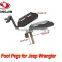 Car accessories feet peg for jeep wrangler black color metal material fits 07-15 JK