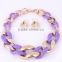 Wholesale New Design High Quality Real Gold Plated necklace Set for wedding jewelry