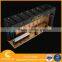 China antique black finish oak wooden wine cabinet display for retailers kiosk shop,store,shopping mall
