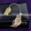 Innovation design crystal jewelry leaf shaped crystal ear cuff and palm bracelet set