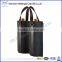 Fashion PU Leather And Felt Wine Carrier Bag