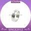 Affordable Wedding Rings Cheap Wholesale Stainless Steel Diamond Ring with cross shaped stone setting