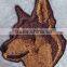 China supplier dog patch custom embroidery badges for clothing