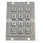 custom or in stock 12 keys usb metal material kiosk numeric keypad with brushed or anodized process