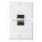 Dual Port Hdmi Wall Plate Panel Cover Coupler Outlet Extender 3D White