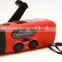 PORTABLE RECHARGEABLE DYNAMO SOLAR LED TORCH WITH AM/FM WEATHER ALERT RADIO AND CHARGER