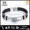 Custom Silicone Bracelet With Stainless Less Clasp Hot-sell