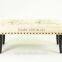 Solid Wood Style Home Furniture Fabric Foot Stool / Wooden Shoe Stool Bench (KY-3038)