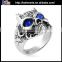 Wholesale Vintage Titanium Men's India Diamond Skull Wedding Ring