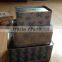 3 piece vintage style rectangular bascuit tin set