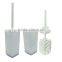 hotel white plastic toilet brush with holder