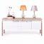 2016 Hot sell simple decoration copper base glass table lamp modern house reading light with fabric shade for home and hotel                        
                                                Quality Choice