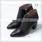 OB70 hot sale 2013 thick heel boots rubber sole pointed toe leather boots women